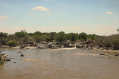 Adamson's falls on the Tana river at the crossing between Meru and Kora NP