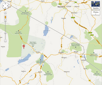 Map of Northern Tanzania Safari Parks