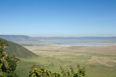 Ngorongoro crater from the rim showing Lake Magadi