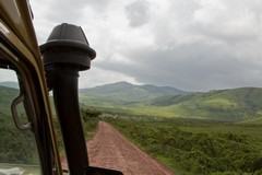 The dirt road across the Ngorongoro highlands