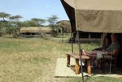 The Camp at NDutu. Great to see Wildlife outside the tent in a morning