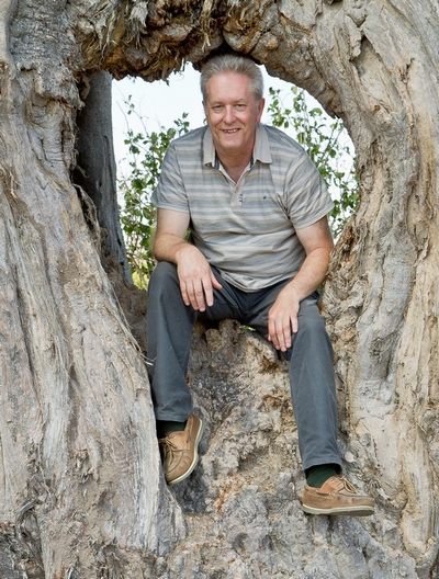 Chris Dunford in a baobab