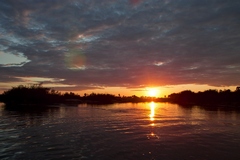 Some spectacular sunsets can be captured on camera, especially from a boat after an evening of fishing in the slower flowing parts of the river