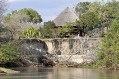Impala camp from the boat on the Rufiji river