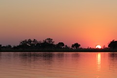 Sunset on the delta near xobega island
